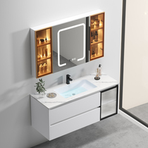 (Seamless Splicing) Iwaboard modern minimalist bath Seamless Room Cabinet Combined Toilet Wash washstand washbasin