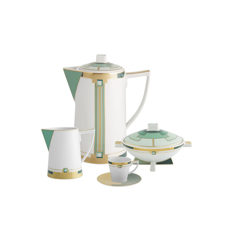 Portugal Vista Alegre Emerald Series Tableware Coffee Pot Coffee Cup Mug Nordic
