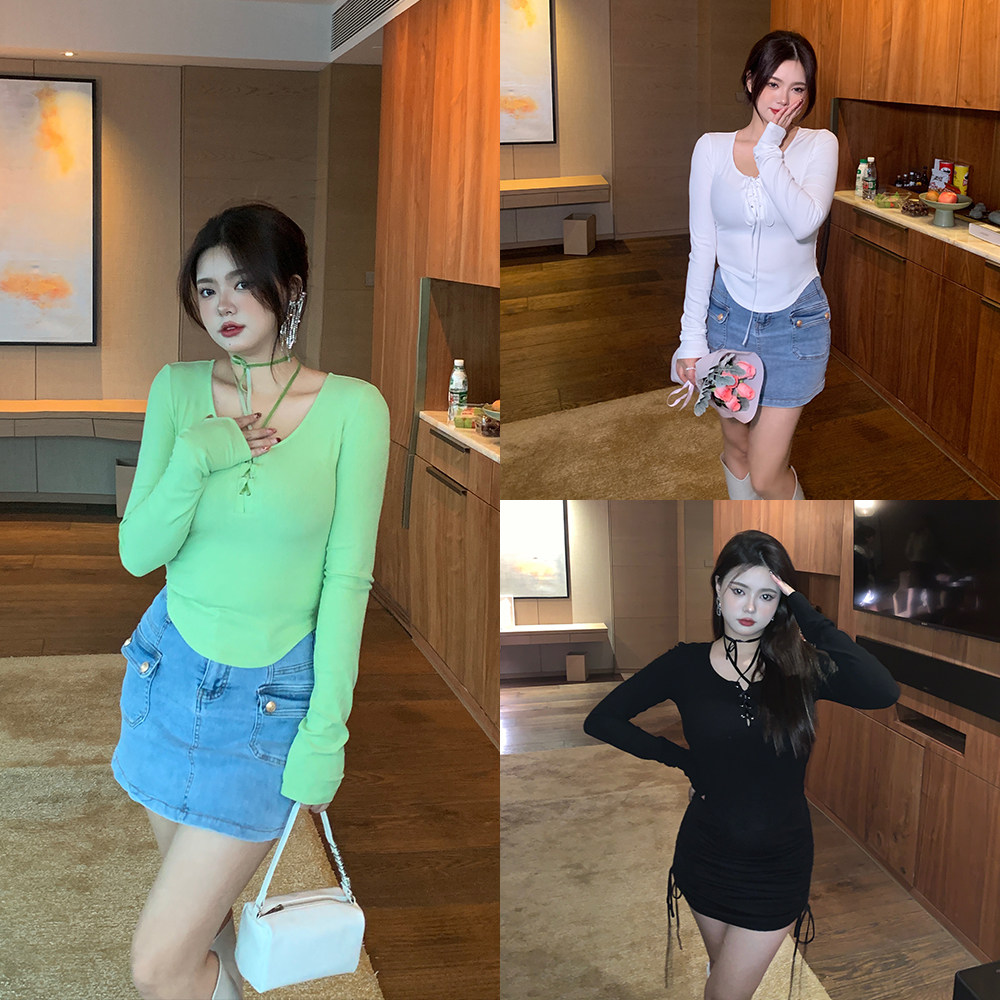 King Grape Micro Fat Customize 2022 Early Spring Pure Desire Blouses Strap Design Sensation Careful Machine Beating Bottom Stitch Cardigan