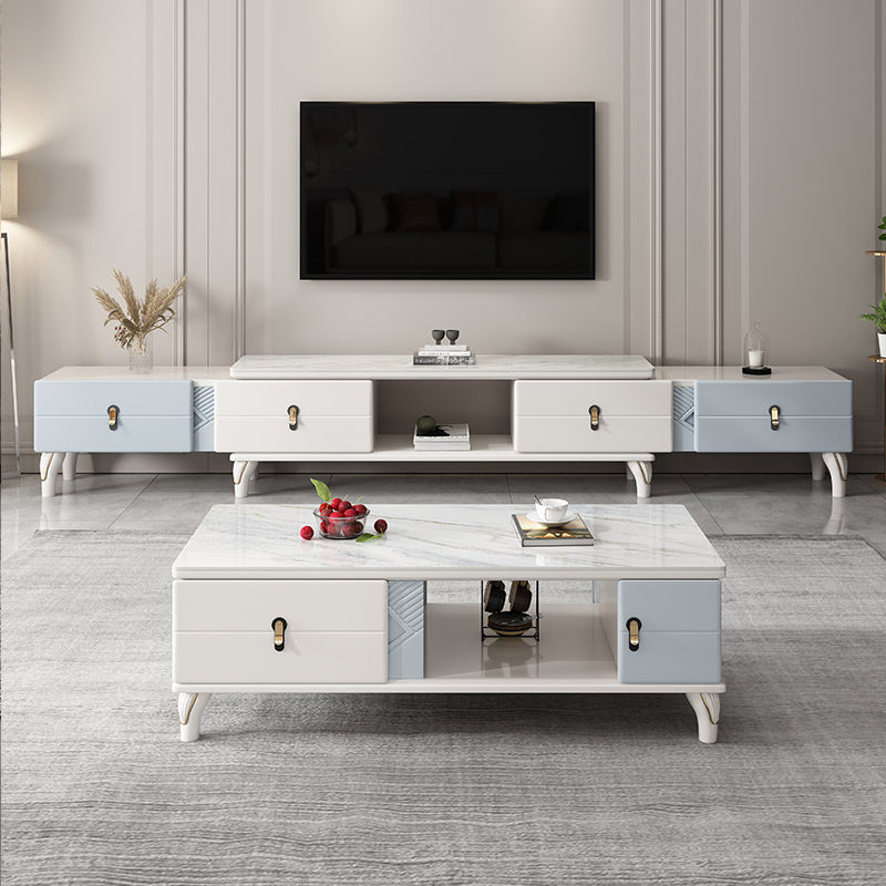 Slate TV cabinet coffee table combination home Nordic bedroom simple TV cabinet modern minimalist living room small apartment