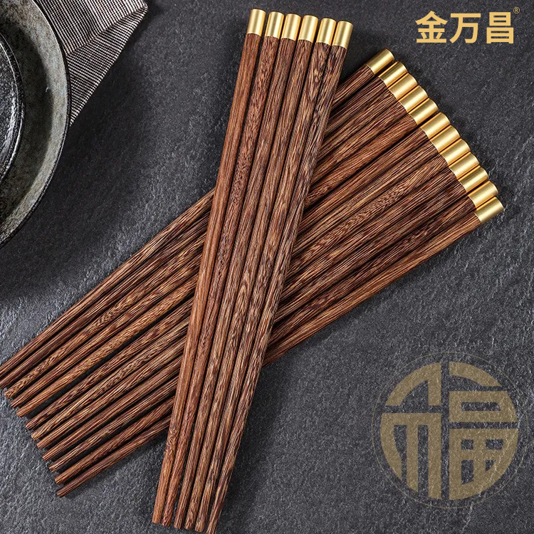 Chicken Wings Wood Red Sandalwood Light Board Chopsticks home ten Double solid wood No lacquer No wax wood Family upscale wood Fast