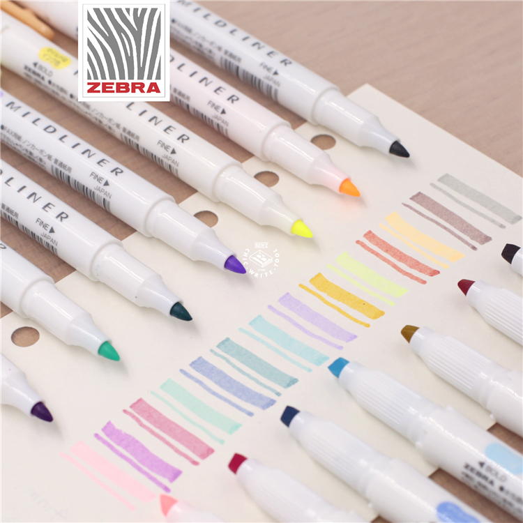 Hands Account Pen Recommended Japanese Zebra Zebra Macaron Soft WKT7 Double Head Fluorescent Pen Hand Ledger much more