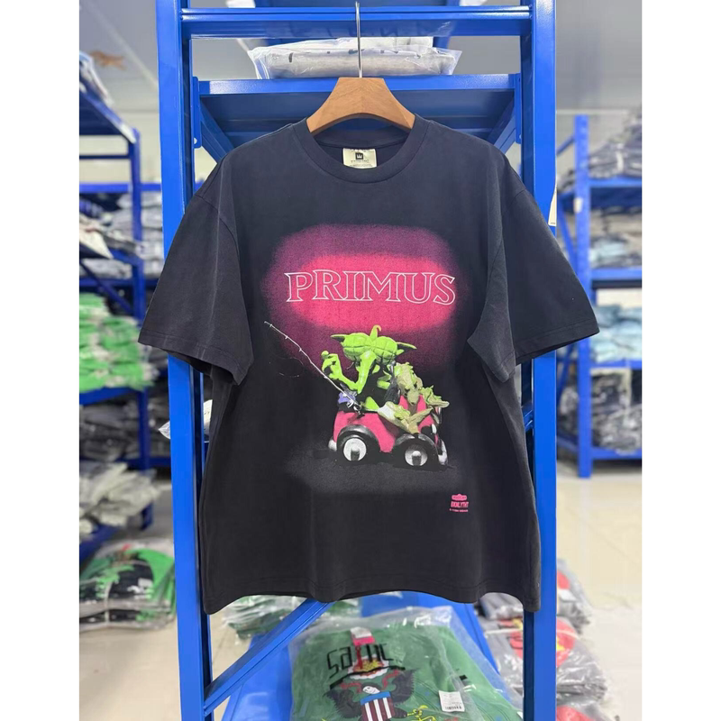 Vintage Tee 1993 Primus Gradient Direct-Print Printing Retro Washed Heavy-Duty Short-Sleeved T-Shirt for Men and Women