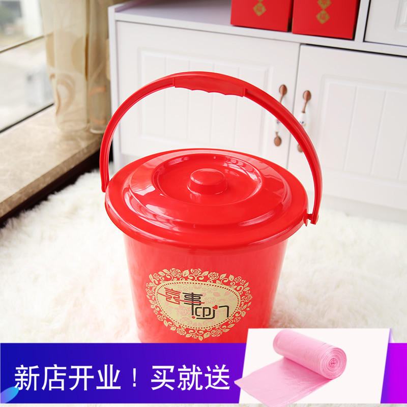 Tai Wo Festive Matter Covered Bucket Home Car Wash Bucket Kitchenette Bucket Round Plastic Bucket Corrosion Protection Pickle Vat