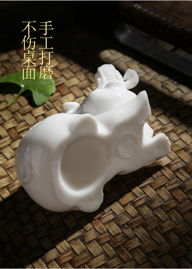 Pet dehua white porcelain tea to keep fine ceramic tea art furnishing articles individuality creative play kung fu tea tea tea accessories