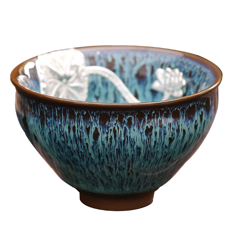 Silver oil droplets temmoku built one masters cup cup pure manual single glass up ceramic kung fu tea tea tea set