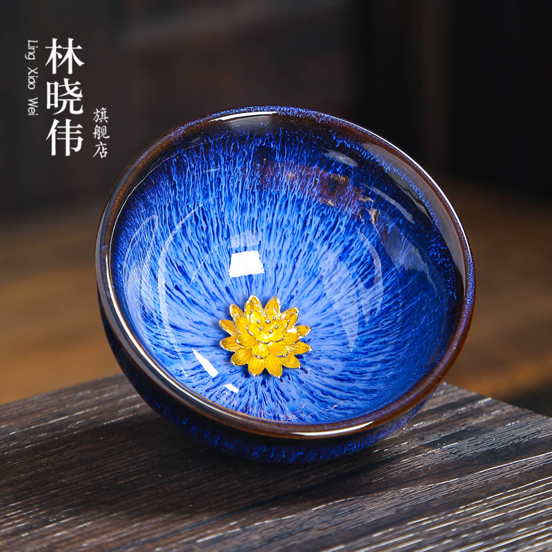 Lin Xiaowei jinns Tianmu Glazed Tea Cup Rabbit Minch Silver Inlaid Silver Master's Cup Kiln Change Single Cup Zodiac Silver Cup