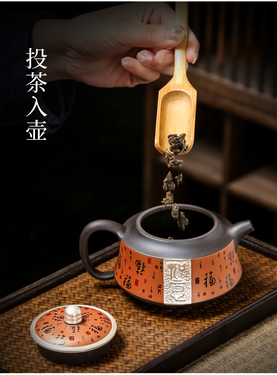 Coppering. As silver violet arenaceous kung fu tea set office all semi - automatic tea cup lid to use high - end gift boxes