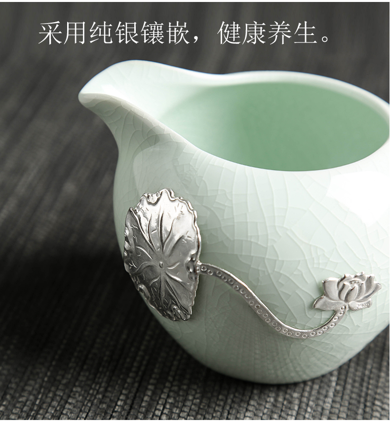 Your up agate glaze ceramic fair keller with silver lotus leaf and a cup of tea is large porcelain tea set separate piece can raise