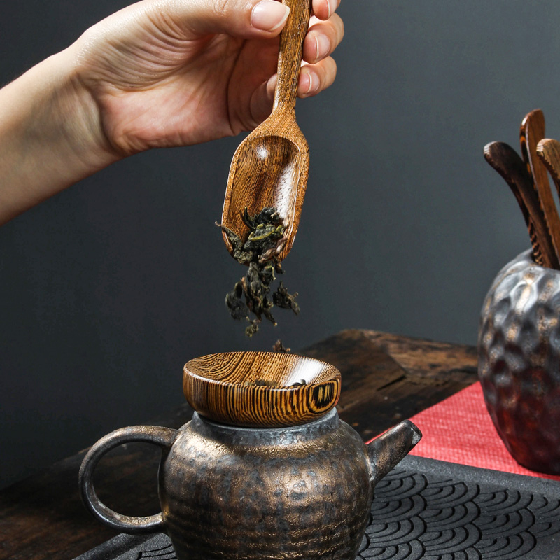 Dehua white porcelain tea six gentleman 's suit kung fu tea tea art ceramic furnishing articles solid wood tea tray ebony accessories