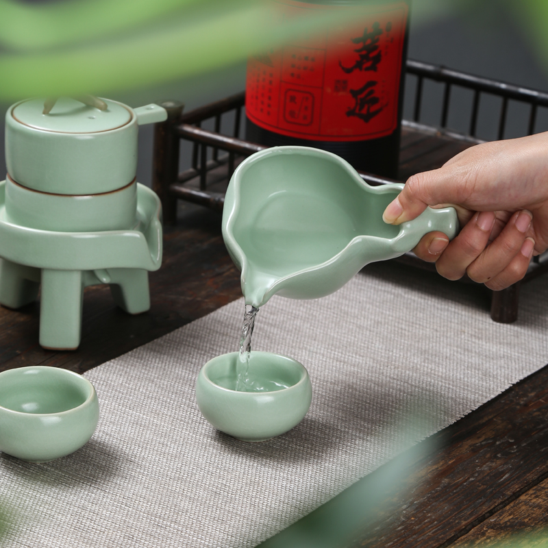 Ceramic creative half automatic kung fu tea sets tea tea ware lazy cup of simple home office