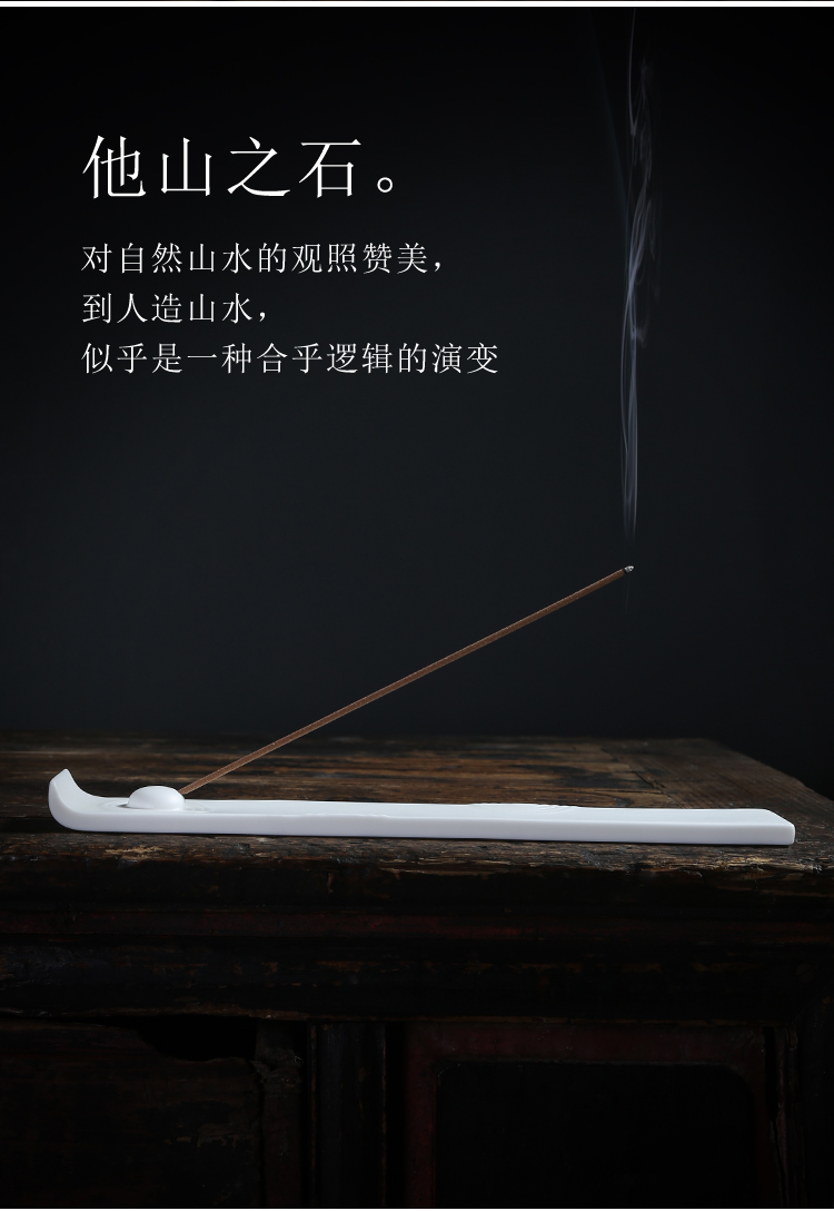 Lin Xiaowei dehua white porcelain incense inserted home sitting room furnishing articles furnishing articles club appearance teahouse soft outfit creative incense buner