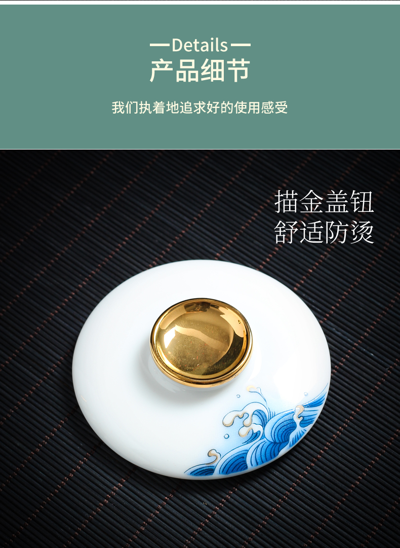 Jingdezhen 999 sterling silver ceramic cups with cover glass domestic large capacity coppering. As silver glass office custom lettering