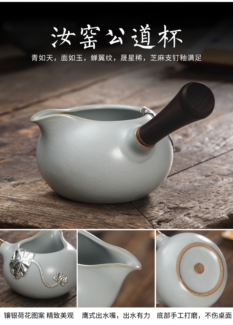 Your up ceramic pure silver of a complete set of kung fu tea set with silver tea set Your porcelain pieces of household contracted teapot teacup