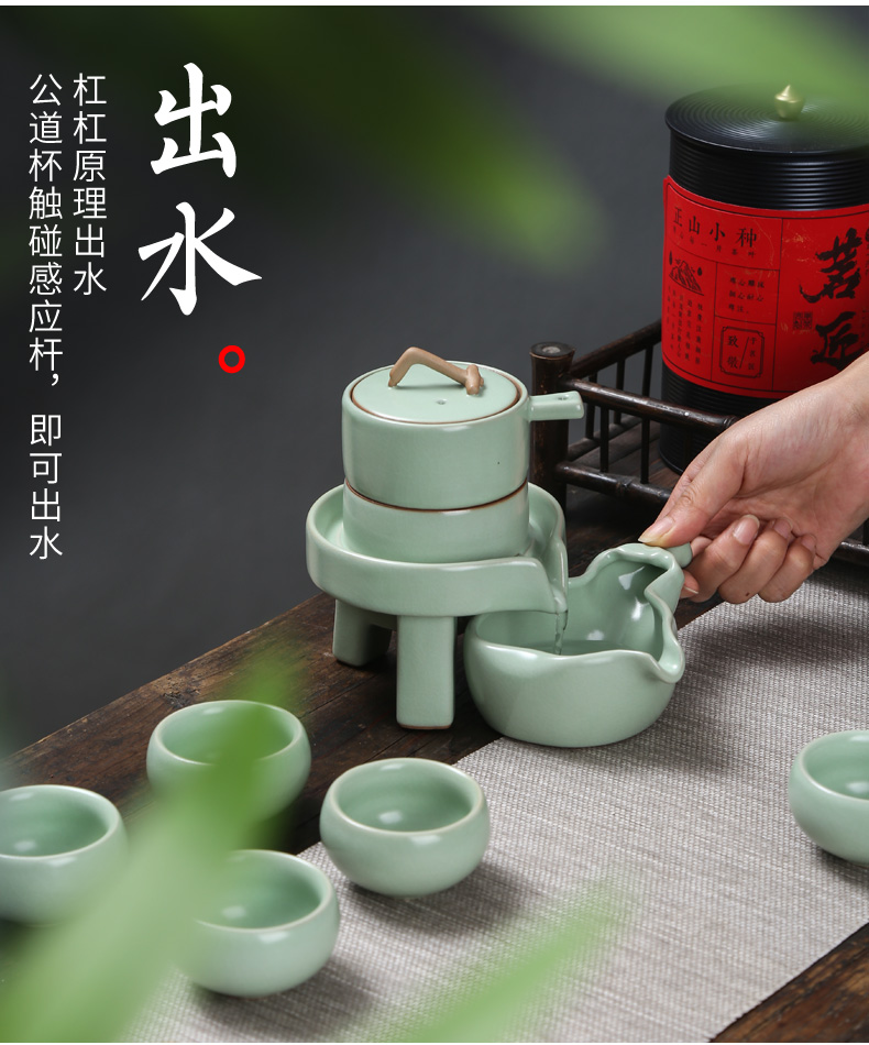 Ceramic creative half automatic kung fu tea sets tea tea ware lazy cup of simple home office