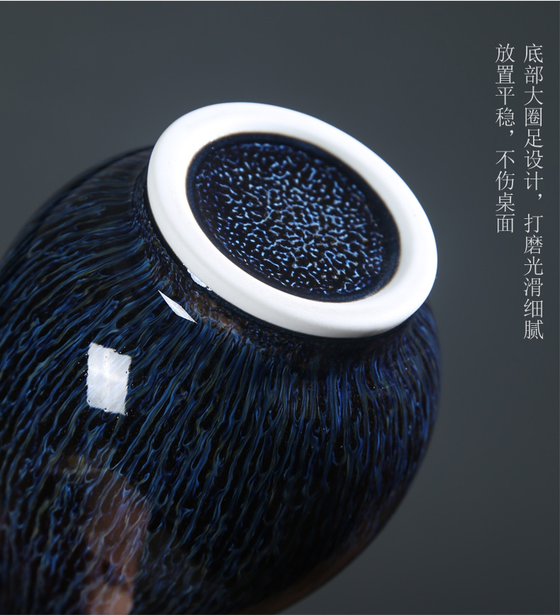 Jingdezhen tea red glaze, 6 gentleman suit ebony kung fu tea accessories zero with solid wood tea tray was home