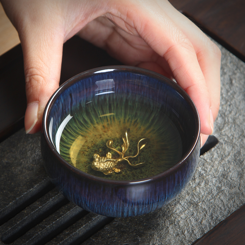 Variable set silver ceramic cups tea temmoku zodiac masters cup lamp that kung fu tea set single cup sample tea cup