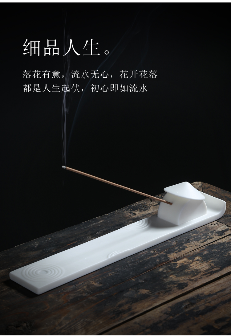 Lin Xiaowei dehua white porcelain incense inserted home sitting room furnishing articles furnishing articles club appearance teahouse soft outfit creative incense buner