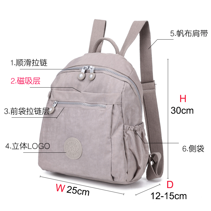 2022 new simple women's bag K's monkey bag small ribbon backpack female lightweight toddler student backpack