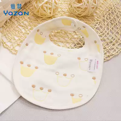 YAZAN YAZAN cotton six-layer gauze saliva towel Super soft absorbent bib anti-mold and anti-bacterial odor