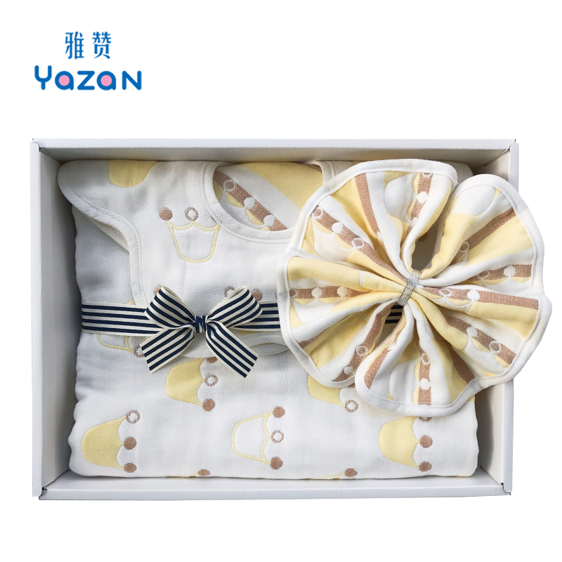 YAZAN cotton baby Gauze gift box set Ultra-practical hand gift high-end small waiting bag