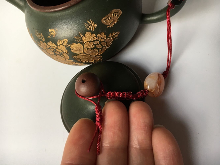 Double gourd ladle lid lashing kung fu tea cup with lid cord rope are it lashing the teapot lid cup