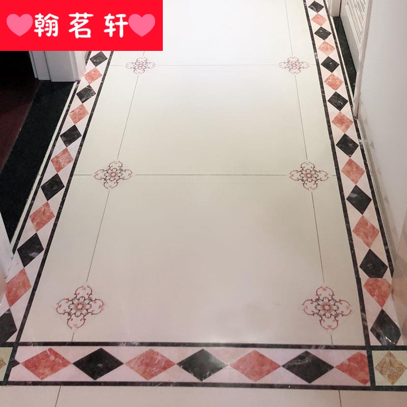 Decorative paper moisture stickers style ceramic tile ground crural line sitting room window beautification wave lineup to ceramic tile floor