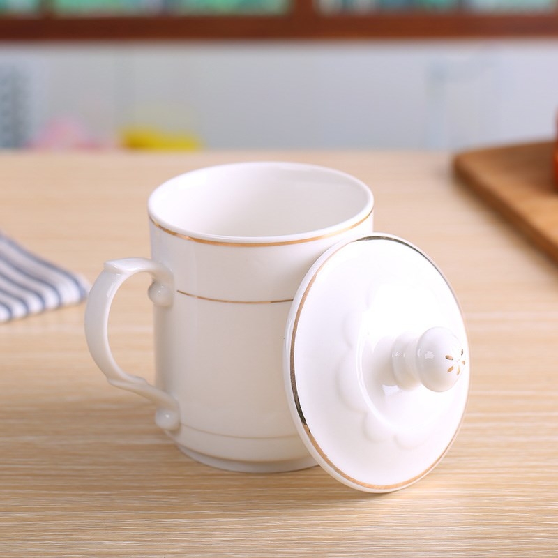 Hotels cup color and drinking cup cup with cover cup of pure office rooms ceramic cup