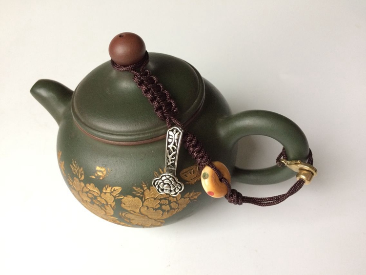 Double gourd ladle lid lashing kung fu tea cup with lid cord rope are it lashing the teapot lid cup