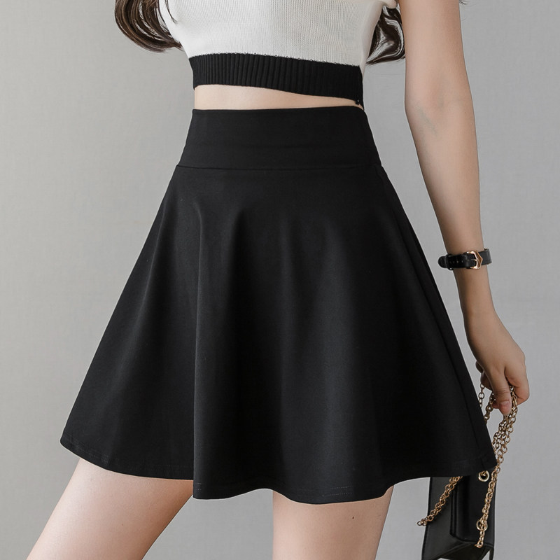 Black half-body dress Women in summer 2022 New Korean version of slim fit 100 hitch-proof high waist a word 100 pleats short skirt