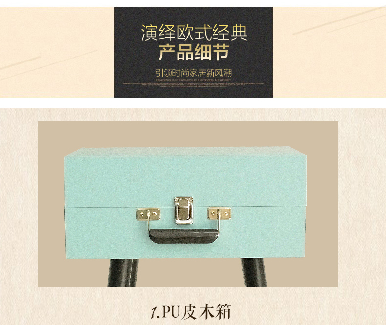 mua đầu đĩa than Máy ghi âm retro retro xách tay cổ điển phòng khách hiện đại nhỏ cổ nhà Mỹ giọng hát cơ điện máy ghi âm - Máy hát 	đầu đĩa than linn klimax lp12