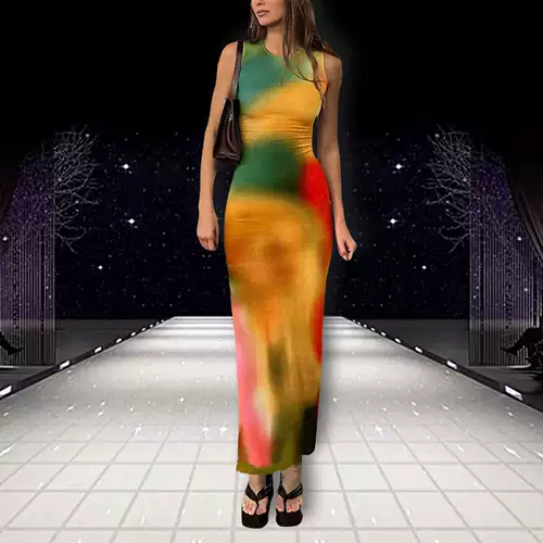 Maxi Dress Women Summercon Elegant Sexy Sexy Tie Dye наряды