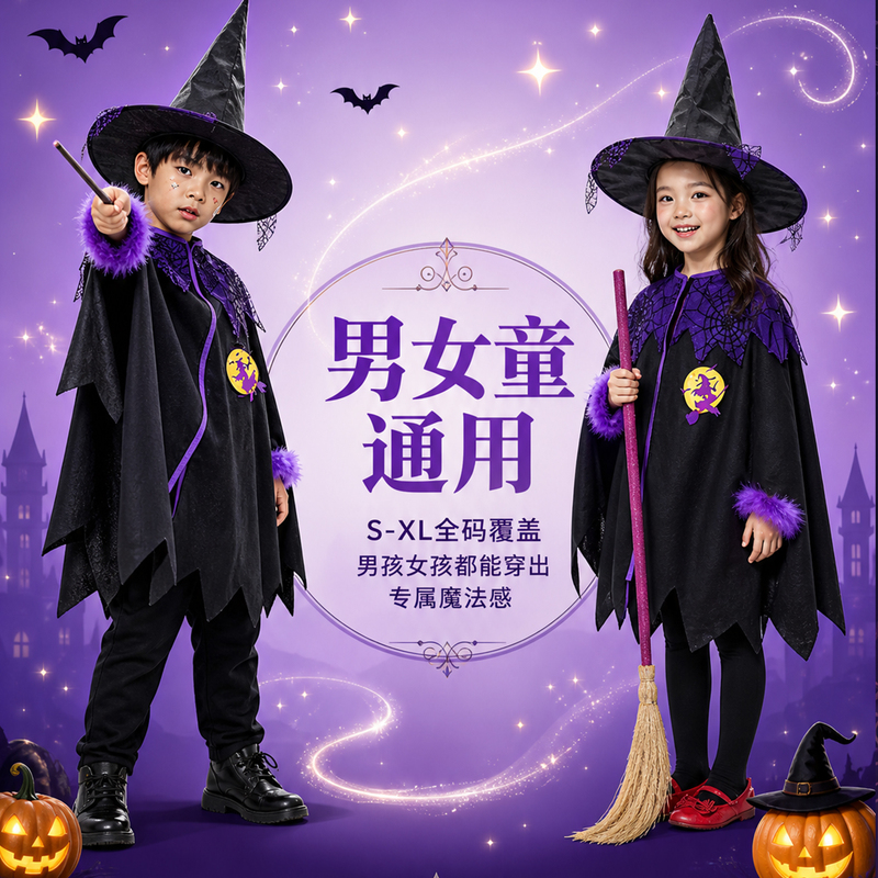 Halloween Costumes for Kids Wizard Cloak Magician Cosplay Props Clothes Kindergarten Boys and Girls Dress up Halloween Costumes for Kids Wizard Cloak Magician Cosplay Props Clothes Kindergarten Boys and Girls Dress up
