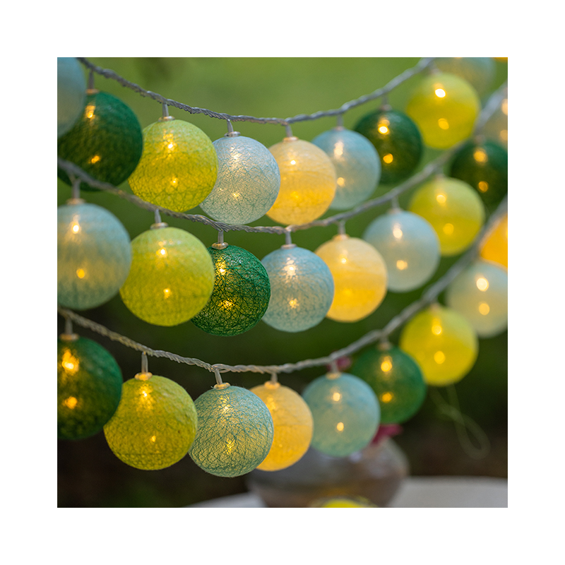 Colorful lights, atmosphere string lights, flashing cotton ball lights
