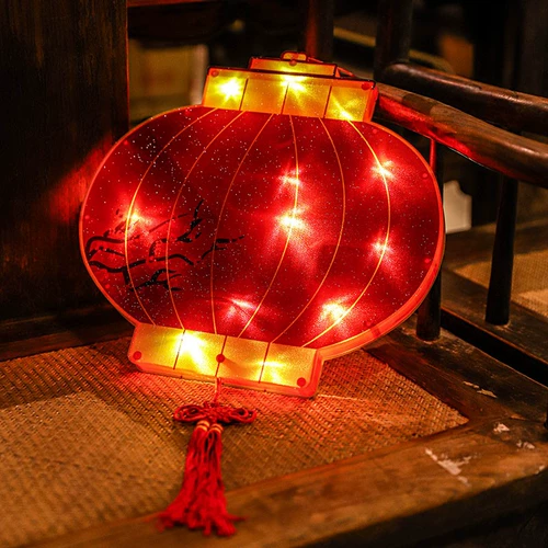 Год Дракона Большой Красный Фонарь Балкон Один -2024 Новогодний новогодний декора