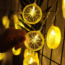 String lights Fruit lemon star lights Decorative lights Flashing lights Colorful lights Starry string lights Girls Heart New Years Day room layout