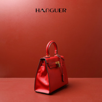 HANGUER & CK Red Kelly bag 2021 New Tide bridal bag wedding crossbody bag women