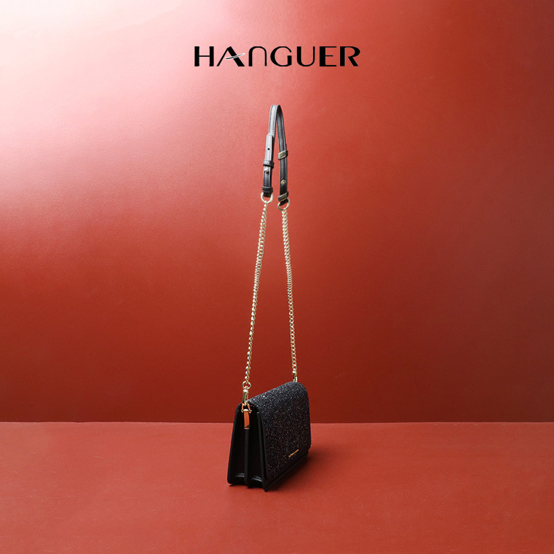 HANGUER&CK STARRY SKY SMALL SQUARE BAG 2022 NEW SHIVERING LIMITED Limited Chain Slanted Satchel