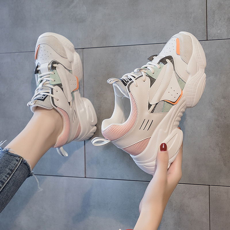 Old Daddy Shoes Woman 2022 Fall new thick bottom mesh surface breathable 100 hitch surge Nets net red explicit feet