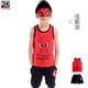 2020 New Summer Outfit Kids Superman Spider-Man Vest Set Altman Quần áo trẻ em mùa hè không tay Tide.