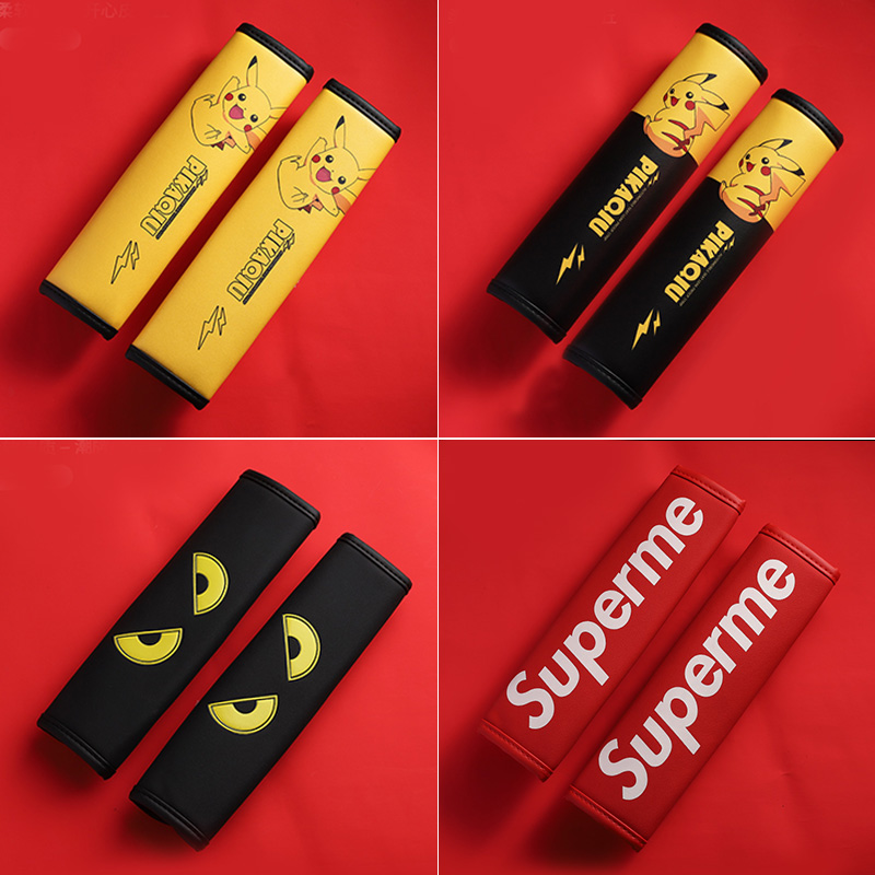 Car seat belt shoulder cover safety belt protective cover cartoon cute extended pair of four seasons car supplies decoration