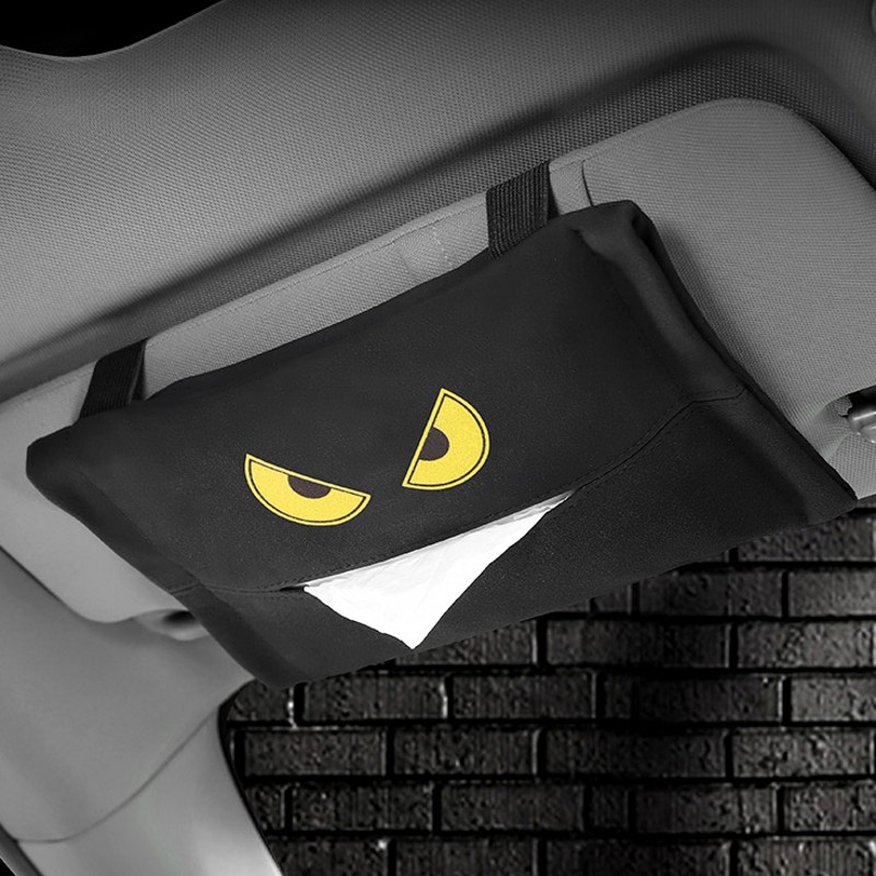 Car Supplies sanitary paper Box Creative Cartoon Car visor Hanging tissue box in the car with napkin bag towels