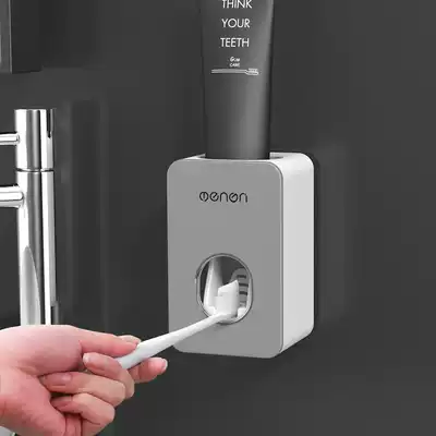 Fully automatic press toothpaste set wall-mounted non-punching single shelf toothpaste holder lazy extrusion artifact