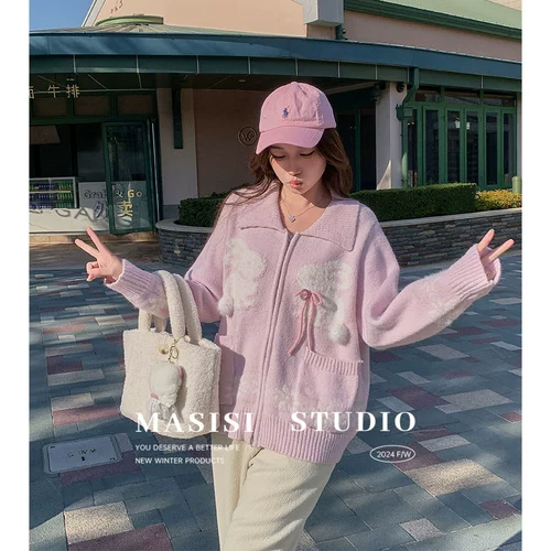 Бархатный свитер, куртка, удерживающий тепло кардиган, большой размер, свободный крой