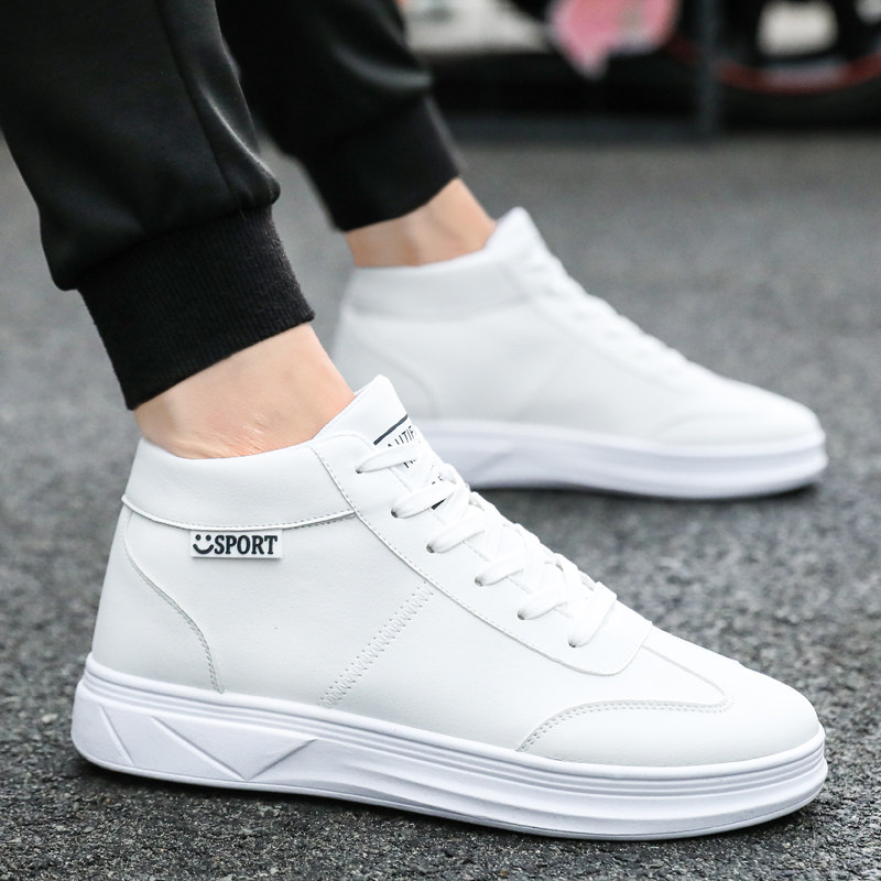 Autumn mode 10 teen white high - cylinder shoes 12 middle school students sneakers boy shoes 15 year old boy