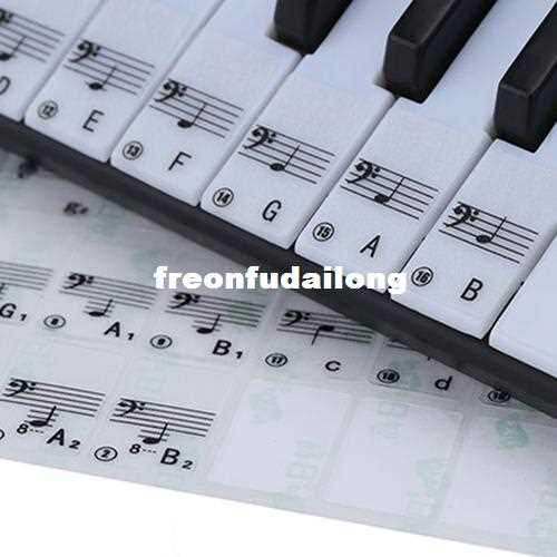 Transparent 61 Key Electronic Keyboard Stickers 88 Key Piano