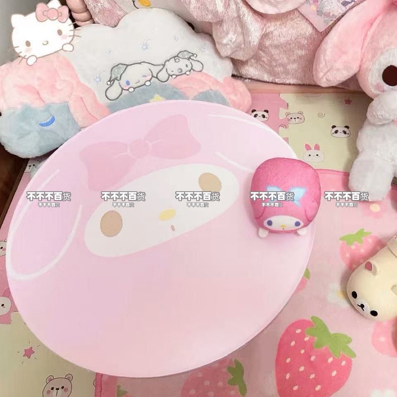 New My Melody Pink Cute Desk, Girly Bedroom Bedside Small Coffee Table, Home Living Room Sofa Small Round Table