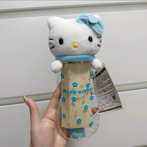 Second-hand blue kitty transparent pvc pencil case pencil case student head pencil case stationery bag