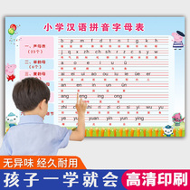 Primary School Hanyin Pinyin Alphabet Sound Mother Rhyme Alphabet wall Wall Sticker Learning Table Mat 99 Tips Table Full of ys