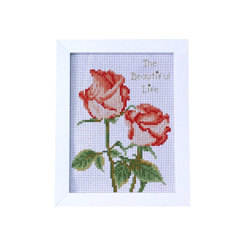 Rose Cross Emelcodery 2022 Новая линейная вышивка маленькая пара пара отправляется с парнем вышивкой DIY Simple Simple